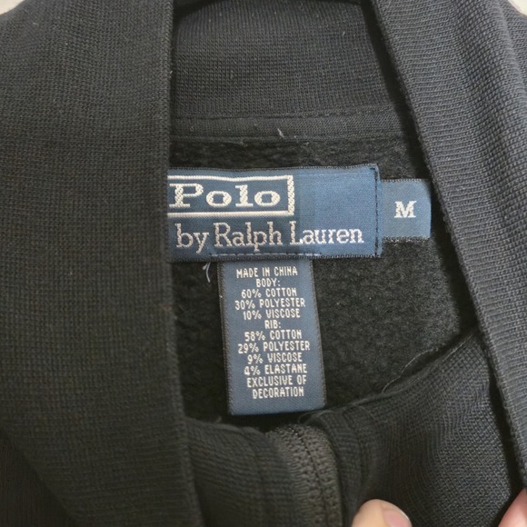 Vintage Polo Ralph Lauren Men's Sweatshirt Y2K Full Zip Olympic Style Size M - Picture 9 of 9